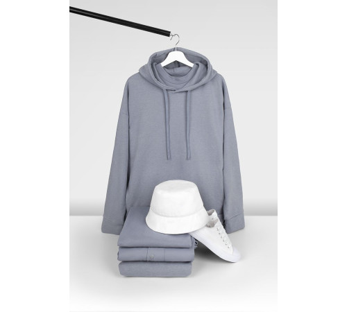 Худи унисекс H2, серое
