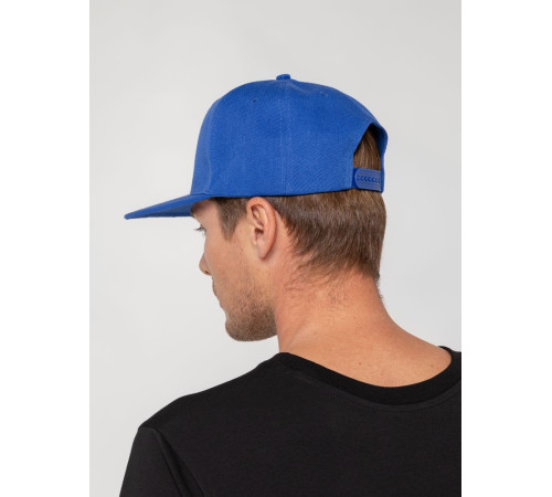 Бейсболка Snapback с прямым козырьком, ярко-синяя