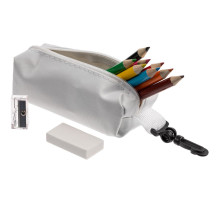 Набор Hobby с цветными карандашами, ластиком и точилкой, белый