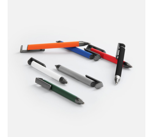 Ручка шариковая Standic с подставкой для телефона, красная