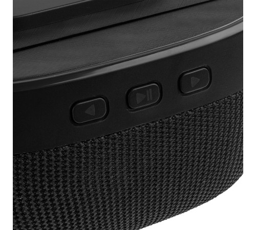 Колонка с беспроводной зарядкой Esca и подсветкой логотипа, черная