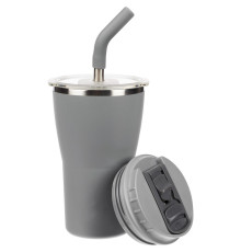 Термостакан Sapporo без логотипа, серый