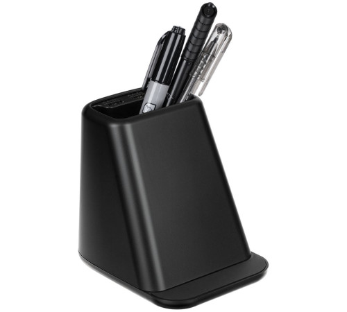 Настольный органайзер с зарядкой, лампой, вентилятором и подсветкой логотипа powerTower, черный