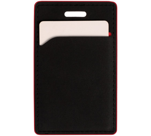 Чехол для пропуска Multimo, черный с красным