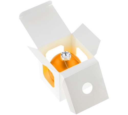 Елочный шар Finery Matt, 8 см, матовый оранжевый