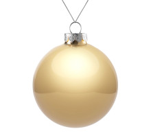 Елочный шар Finery Gloss, 10 см, глянцевый золотистый