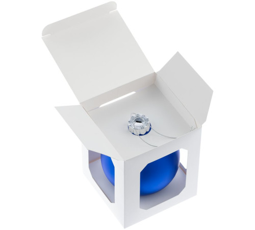 Елочный шар Finery Matt, 10 см, матовый синий