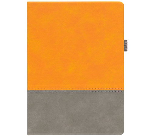 Ежедневник Horizon, недатированный, серый с оранжевым