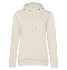 Толстовка с капюшоном женская BNC Inspire (Organic), молочно-белая