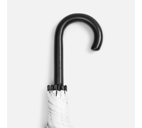 Зонт-трость Standard, белый с серебристым внутри