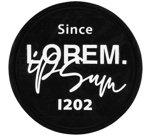 Лейбл из ПВХ Dzeta Round, L, черный