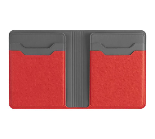 Картхолдер с отделением для купюр Dual, красный