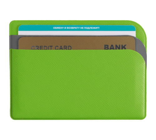 Чехол для карточек Dual, зеленый