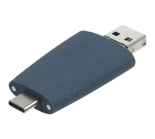 Флешка Pebble Universal, USB 3.0, серо-синяя, 32 Гб