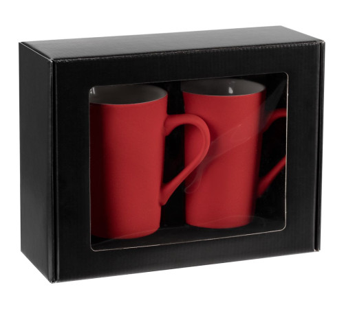Коробка с окном Visible с ложементом под кружки, черная