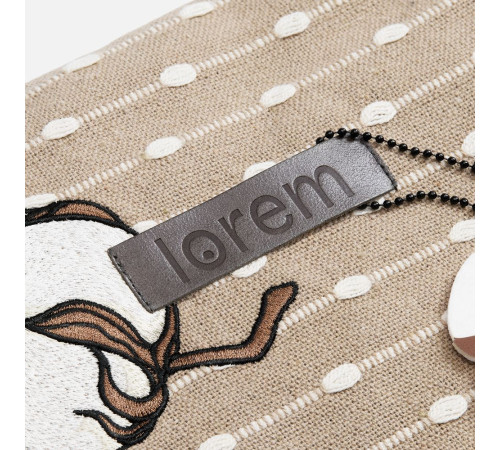 Лейбл кожаный Pasek, серый