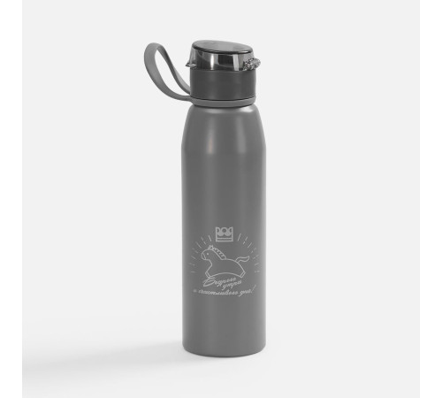 Бутылка для воды Billy Gym, матовая серая