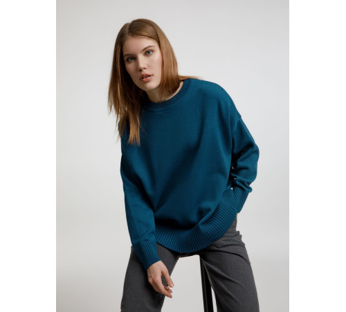 Джемпер оверсайз унисекс Stated в сумке, синий (морская волна)