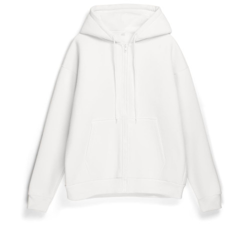 Толстовка унисекс оверсайз Zippy, белая