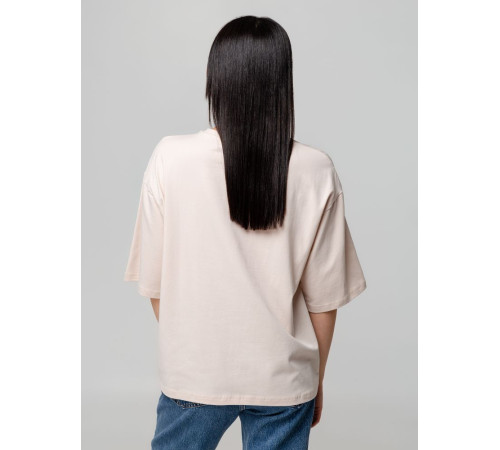 Футболка унисекс оверсайз Street Vibes, бежевая