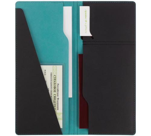 Дорожный органайзер Multimo, черный с бирюзовым