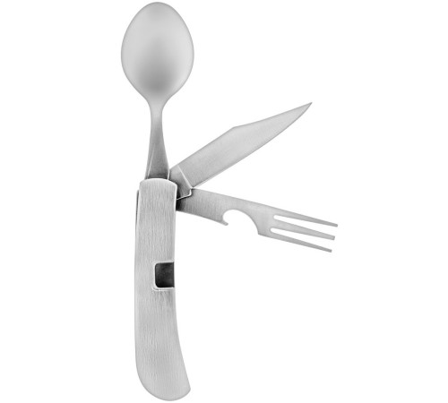 Походный складной столовый прибор Campsite Fold, стальной