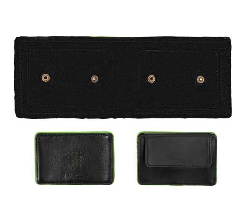 Кошелек Partinico, черный с зеленым