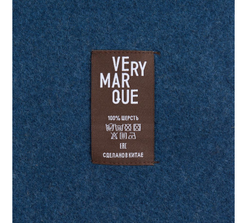 Плед Fleco, синий с коричневым