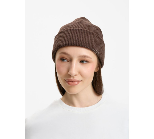 Шапка Ribelle, коричневый меланж