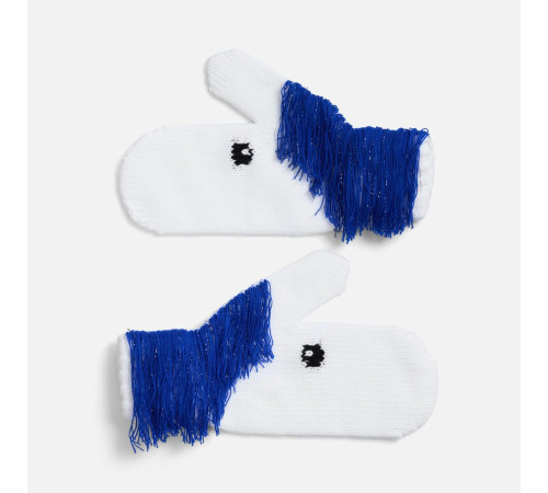 Варежки «Игогошки», с синей гривой