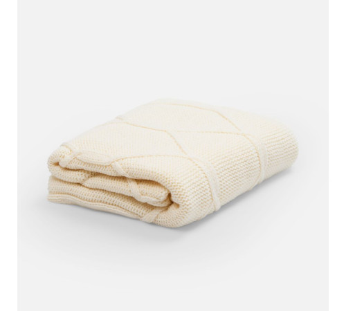 Плед Curve Verve, молочно-белый