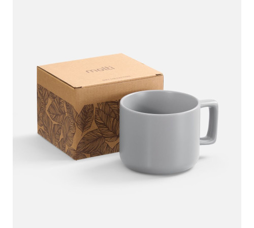 Чашка Jumbo в коробке матовая, светло-серая
