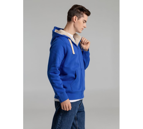 Толстовка унисекс на молнии Sherpa 280, ярко-синяя
