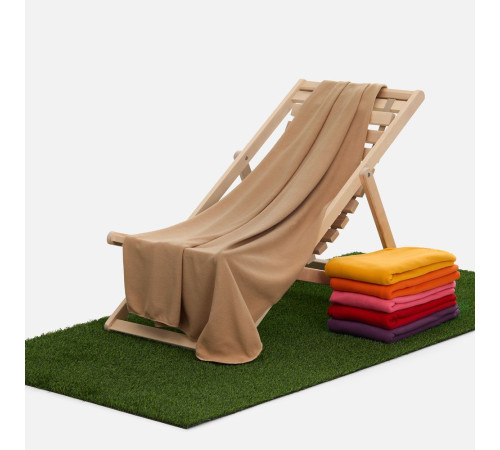 Флисовый плед Warm&Peace, бежевый