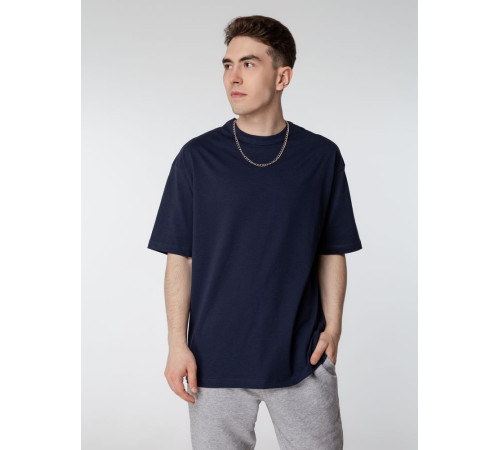 Футболка оверсайз мужская Boxy Men, темно-синяя