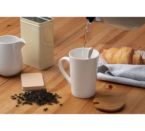 Кружка Parley с ложкой и бамбуковой крышкой