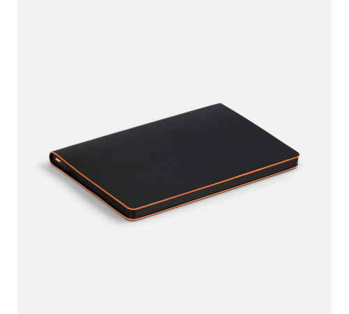 Ежедневник Trait, недатированный, черный с оранжевым