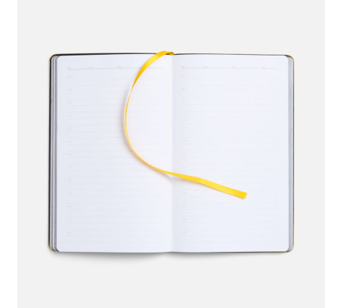 Ежедневник Trait, недатированный, черный с желтым