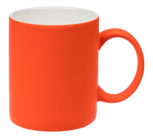 Кружка Promo Soft с покрытием софт-тач, оранжевая