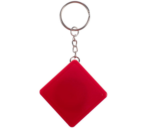 Брелок с рулеткой Square, ver.2, красный