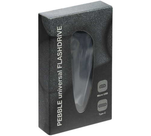 Флешка Pebble Universal, USB 3.0, серо-синяя, 32 Гб
