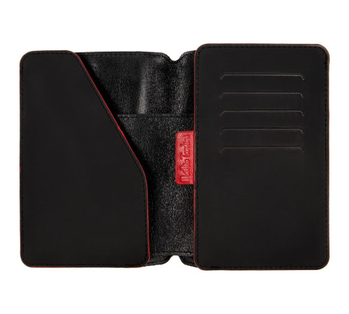 Автобумажник Arrival, черный с красным