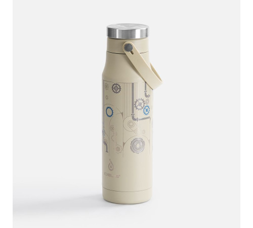 Термобутылка Tateyama, серо-бежевая