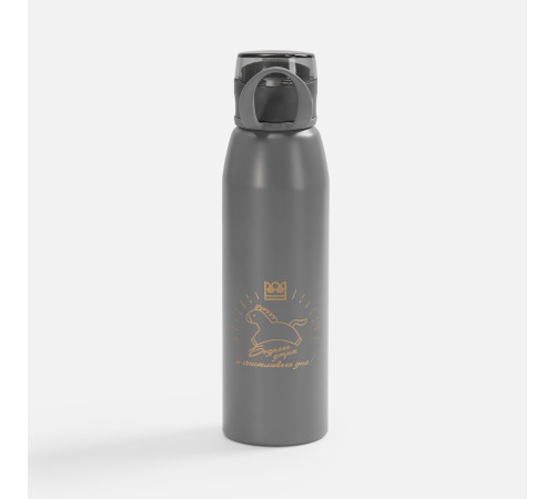 Бутылка для воды Billy Gym, матовая серая