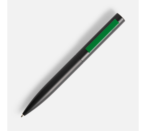 Ручка шариковая Inkolor, черная с зеленым