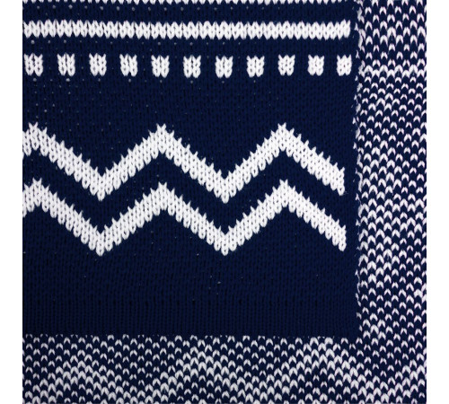 Плед Elnik, синий с молочно-белым