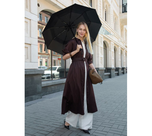 Складной зонт Dome Double с двойным куполом, серый