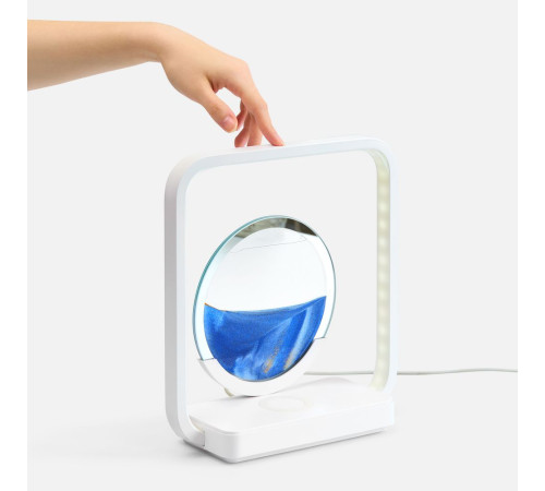 Интерьерный светильник с беспроводной зарядкой Sandflow, белый