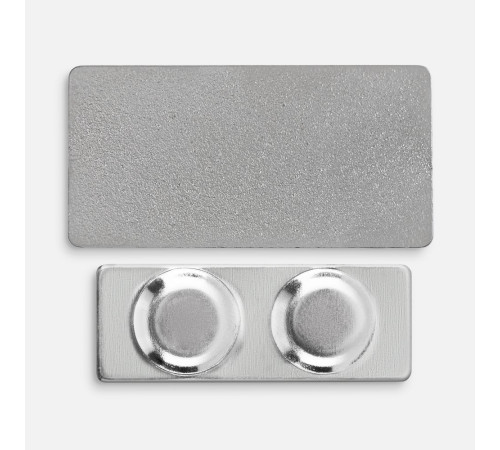 Значок Magnet Matto, серебристый глянцевый