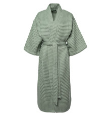 Халат вафельный женский Boho Kimono, зеленая мята